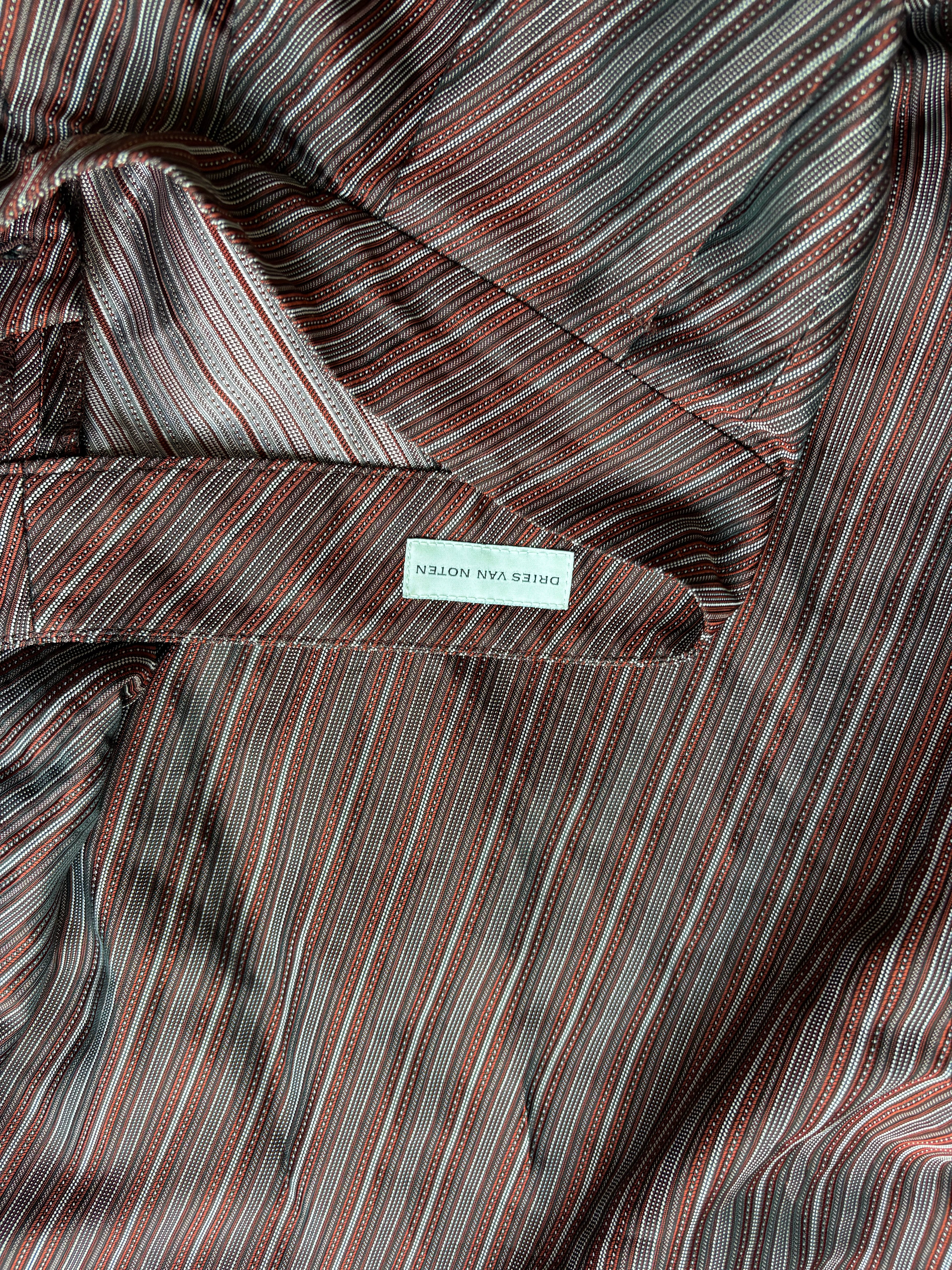 Dries Van Noten Pamplona Striped Pleated Wide-Leg Pants