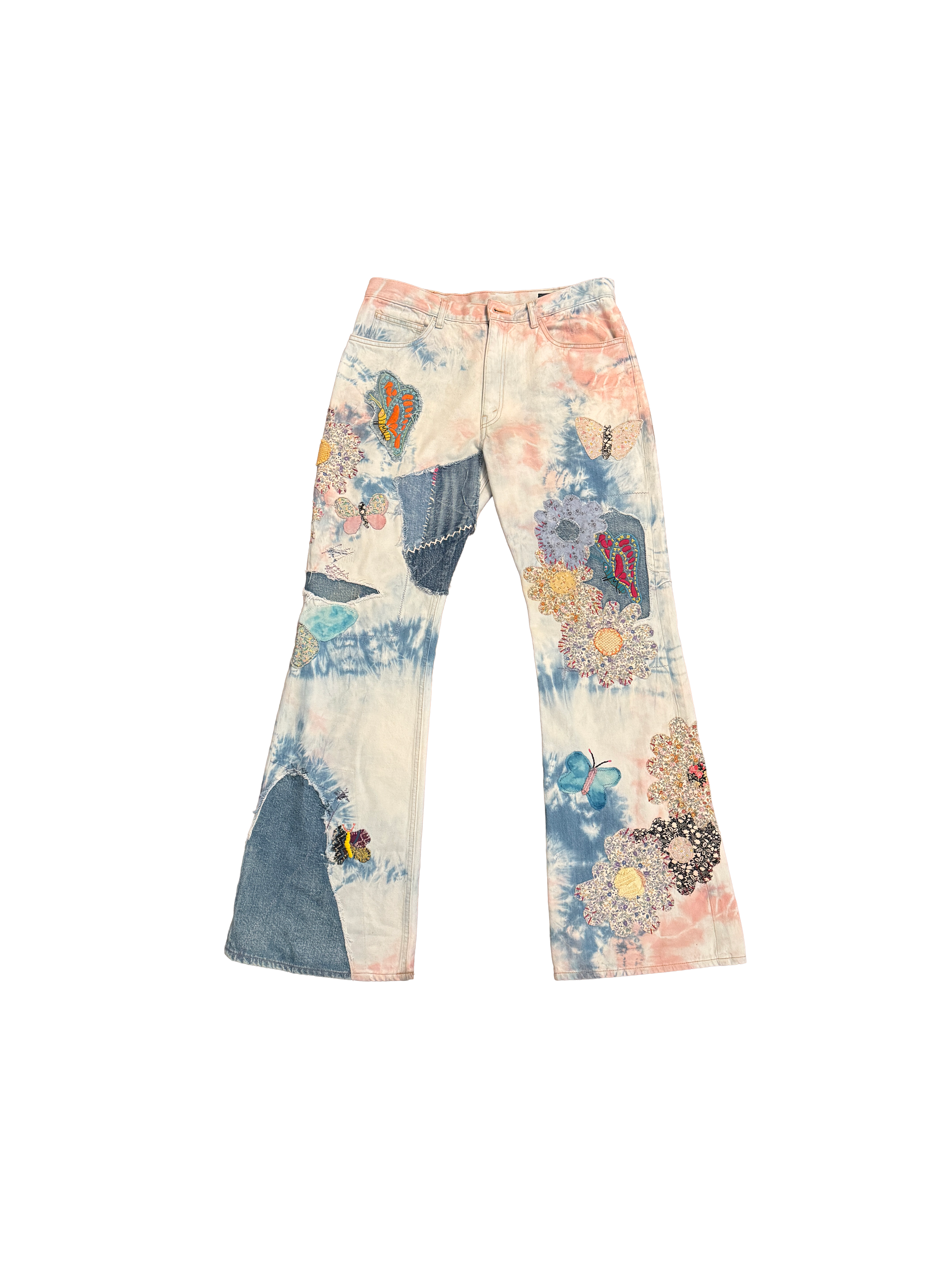 Kapital 12.5oz Crazy Papillon Flared Jeans