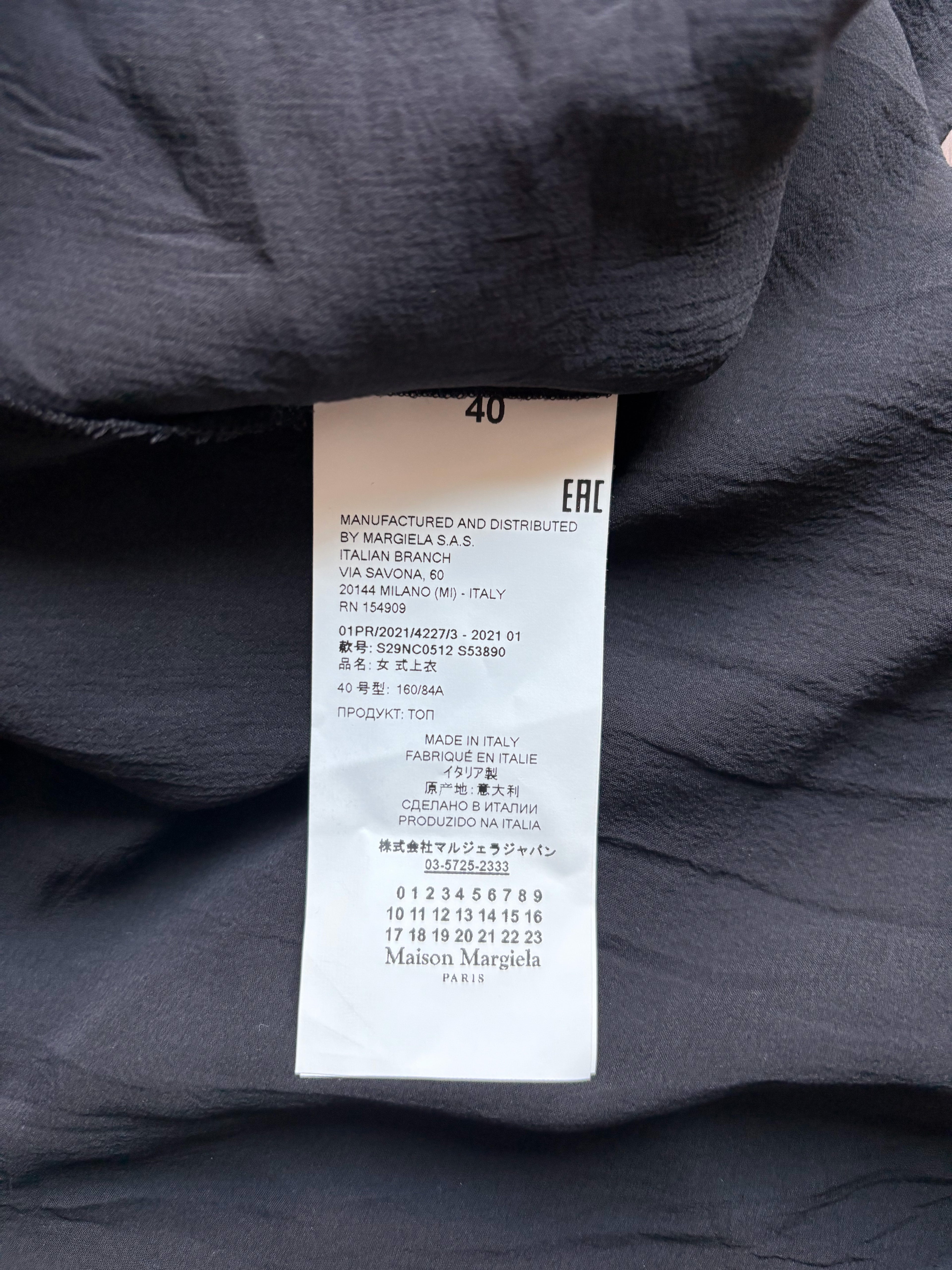 Maison Margiela Sheer Asymmetric Draped Shirt